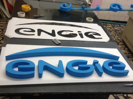 Engie litere volumetrice neiluminate din polistiren